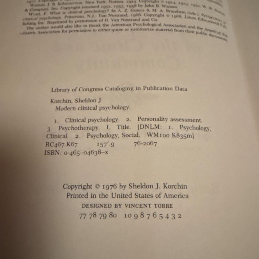 健康・医学 Modern Clinical Psychology /Korchin