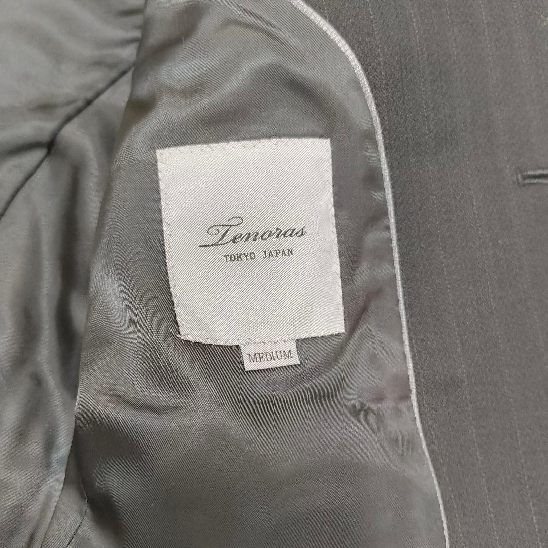 MEN'S TENORAS 3ピーススーツ グレー ストライプ サイズM