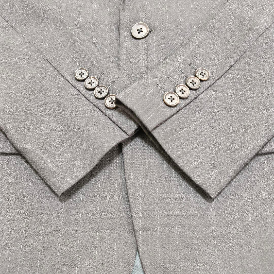 MEN'S TENORAS 3ピーススーツ グレー ストライプ サイズM