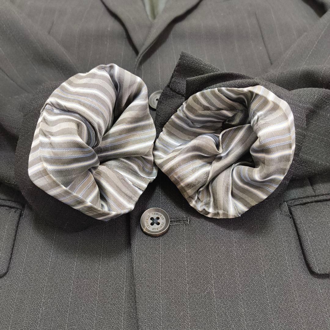 MEN'S TENORAS 3ピーススーツ グレー ストライプ サイズM