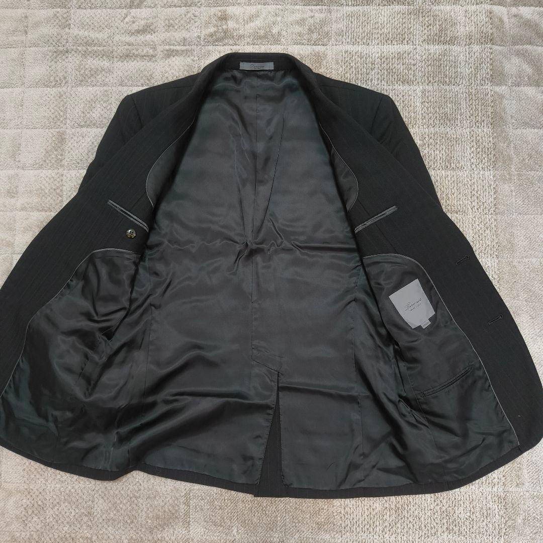 MEN'S TENORAS 3ピーススーツ グレー ストライプ サイズM