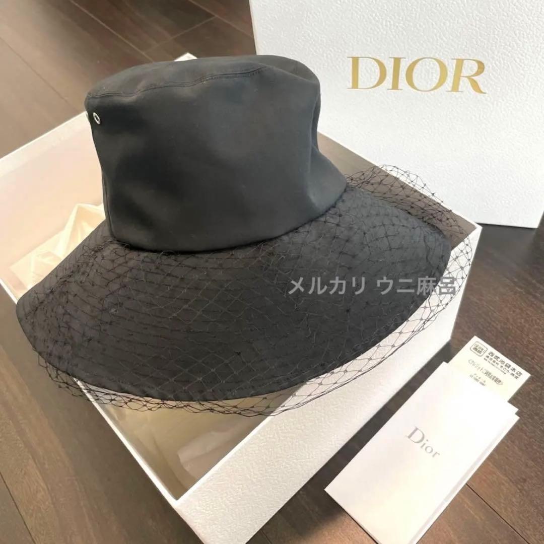 美品 Christian Dior チュール付きハット