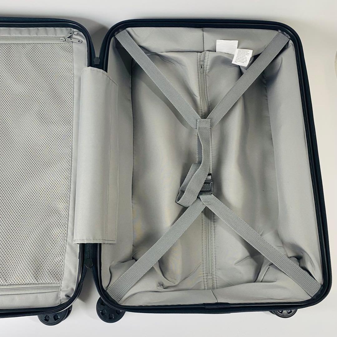 のんのん無印良品スーツケース35Lストッパー付きネイビー機内持ち込み可