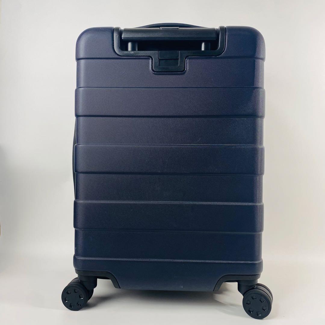 のんのん無印良品スーツケース35Lストッパー付きネイビー機内持ち込み可