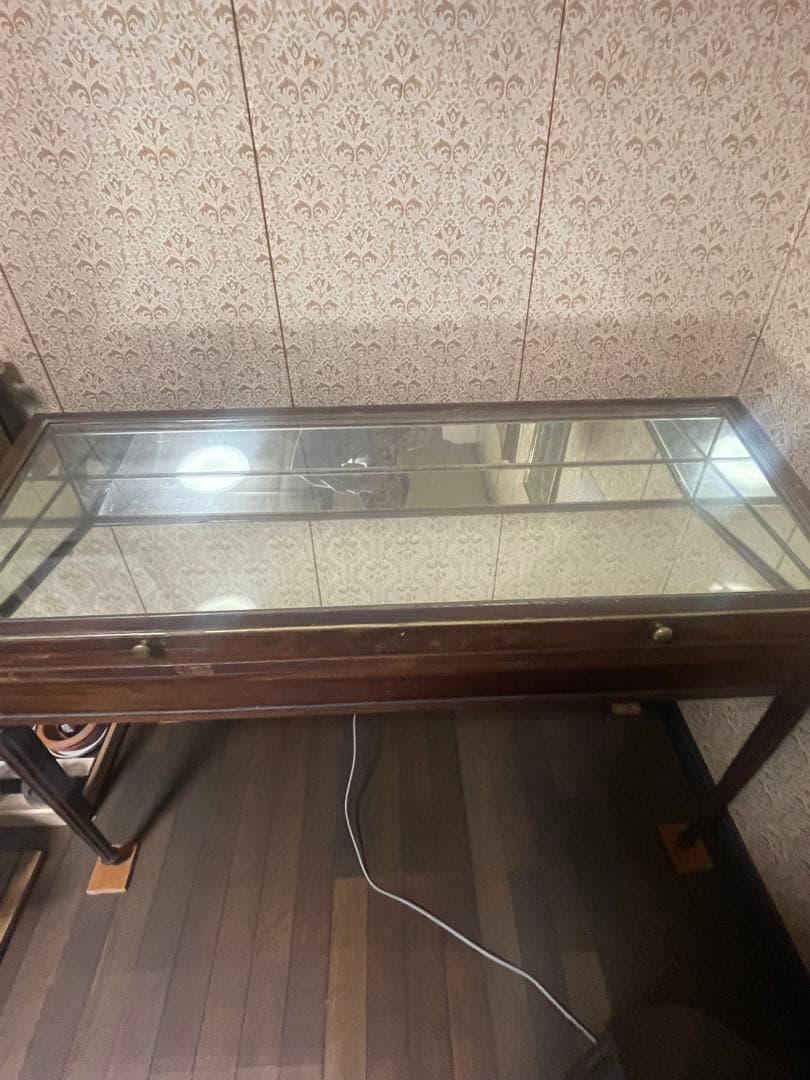 SALE アンティーク　木製ガラスケース