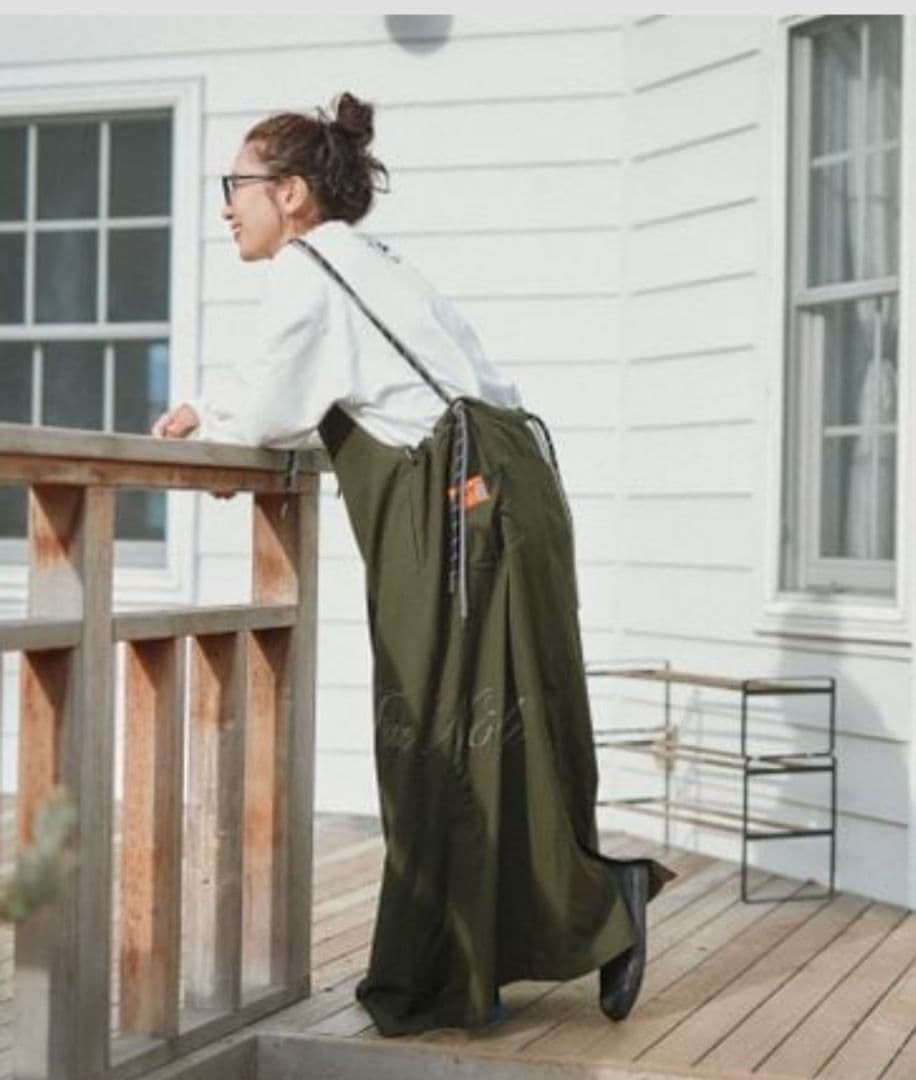 ニコアンド be with M Misayo パララクワンピ カーキ M