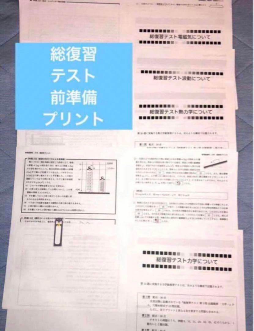【フルセット独学可】鉄緑会 高2 物理基礎 テキスト　　ノート プリント 講習等
