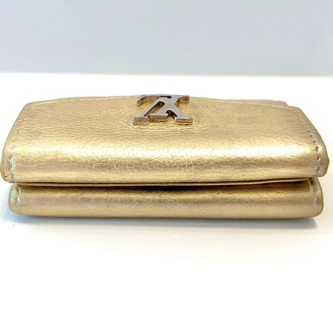 ルイヴィトン ポルトフォイユ ロックミニ 折り財布 ゴールド M69059