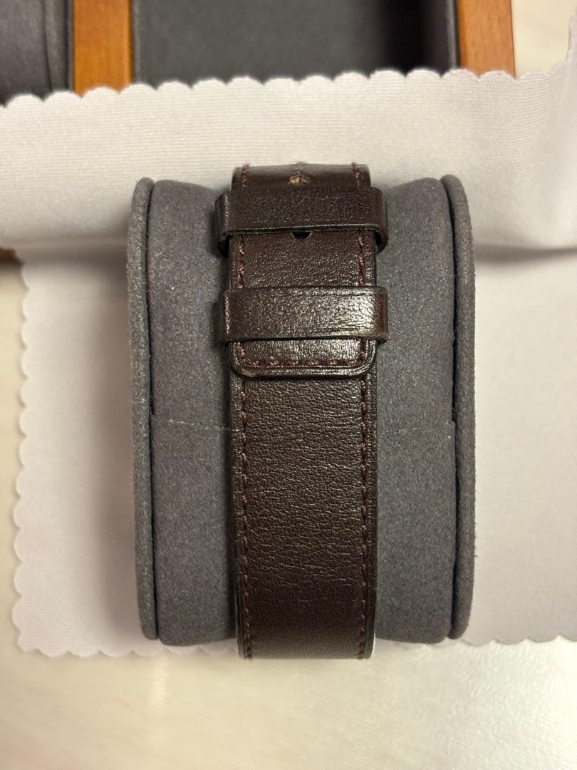 ダンヒル　ドライビングウオッチ　ウェイファー8035 ダークブラウン純正ベルト