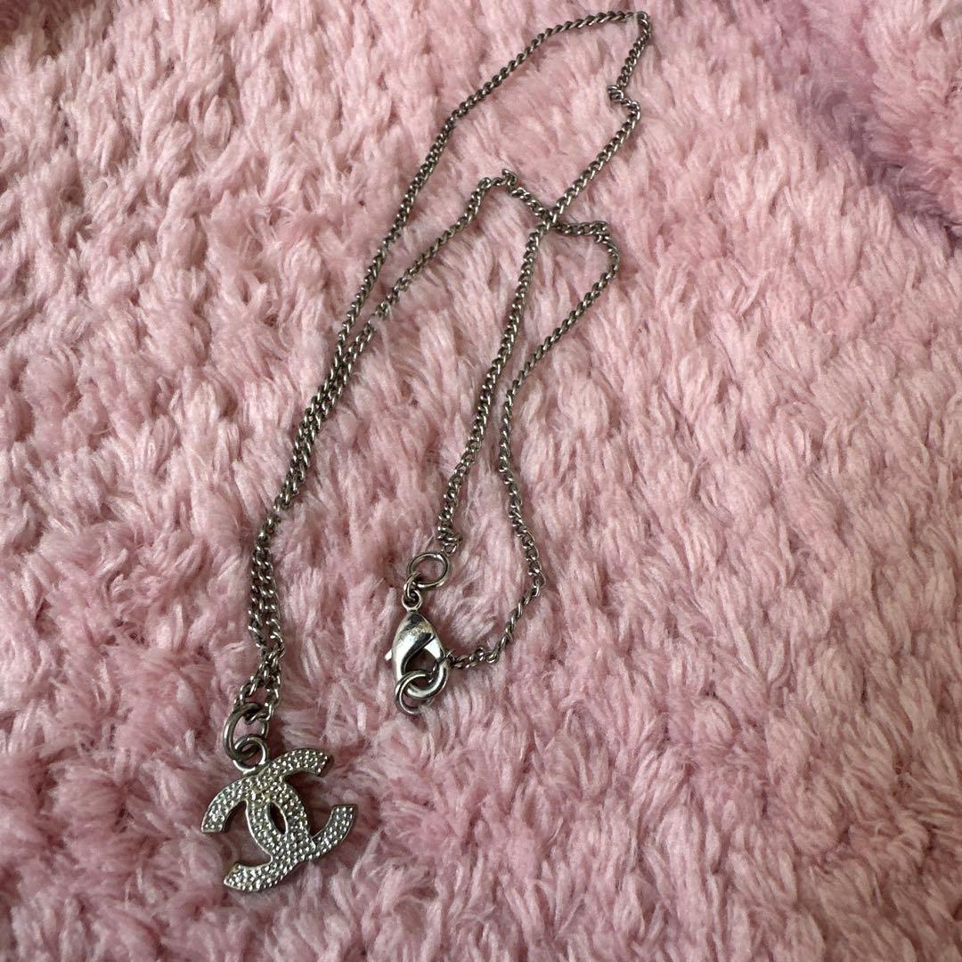 シャネル ダブルCロゴ ストーンネックレス