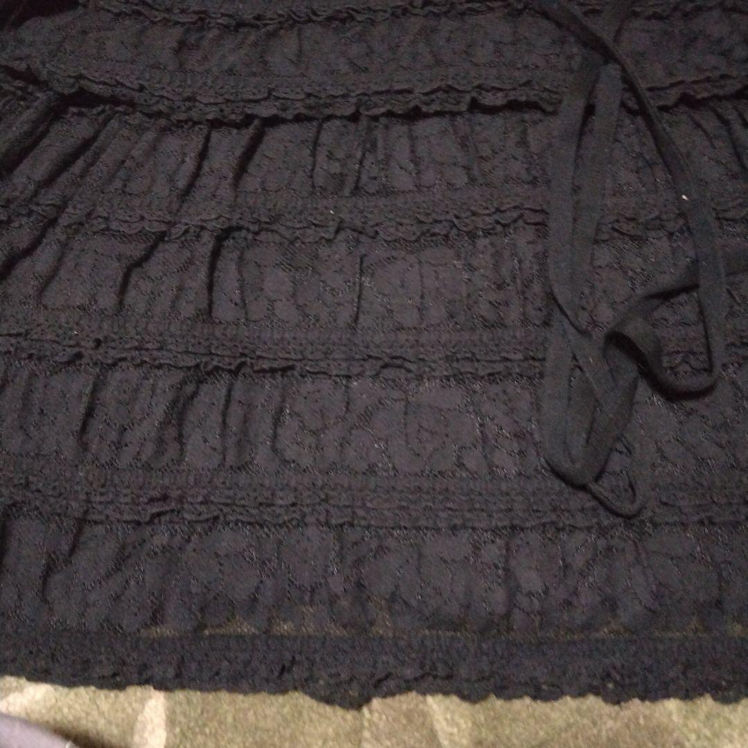 お値下ピンクハウス　INGEBORG 　美品激かわブラックワンピース フリル付き