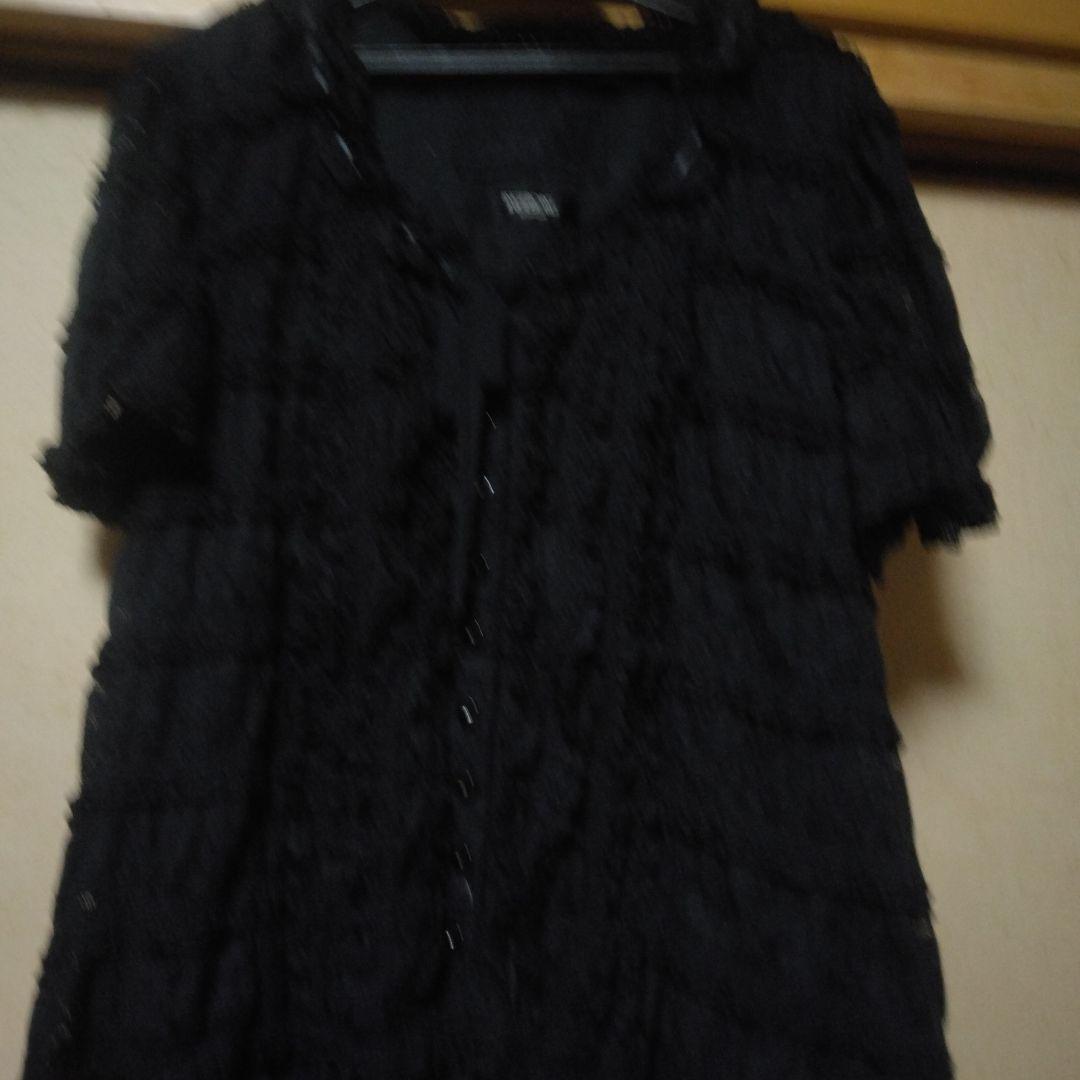 お値下ピンクハウス　INGEBORG 　美品激かわブラックワンピース フリル付き