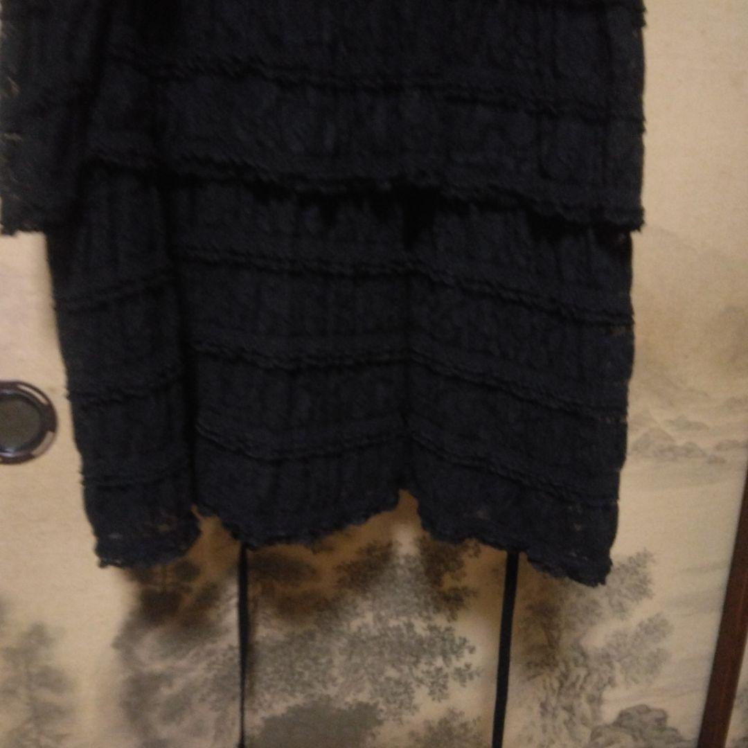 お値下ピンクハウス　INGEBORG 　美品激かわブラックワンピース フリル付き