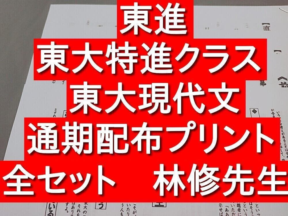 東進　林修先生　東大特進東大現代文　講義プリント　全セット　駿台　河合塾　鉄緑会