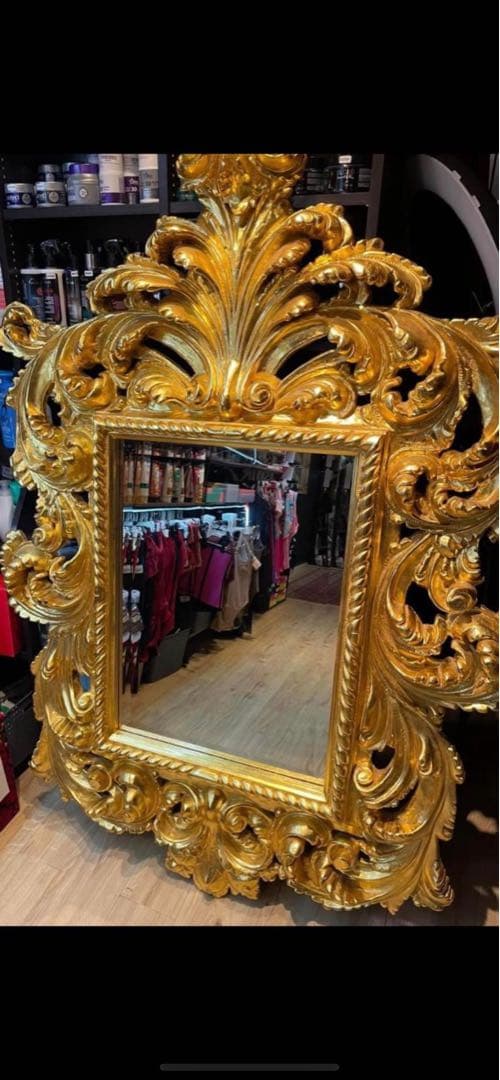 じ*ん様 バロックスタイル 金色 木製 大きな鏡