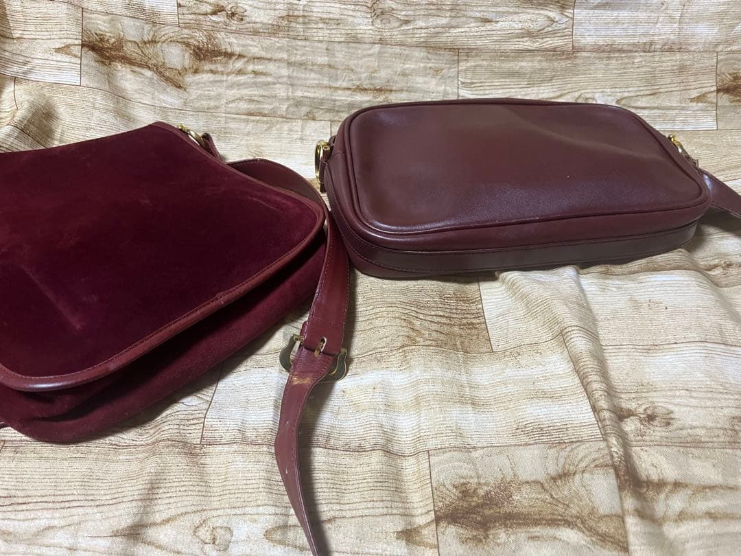 正規品　カルティエ　ビンテージ　ボルドーショルダー2点まとめて 訳ありused