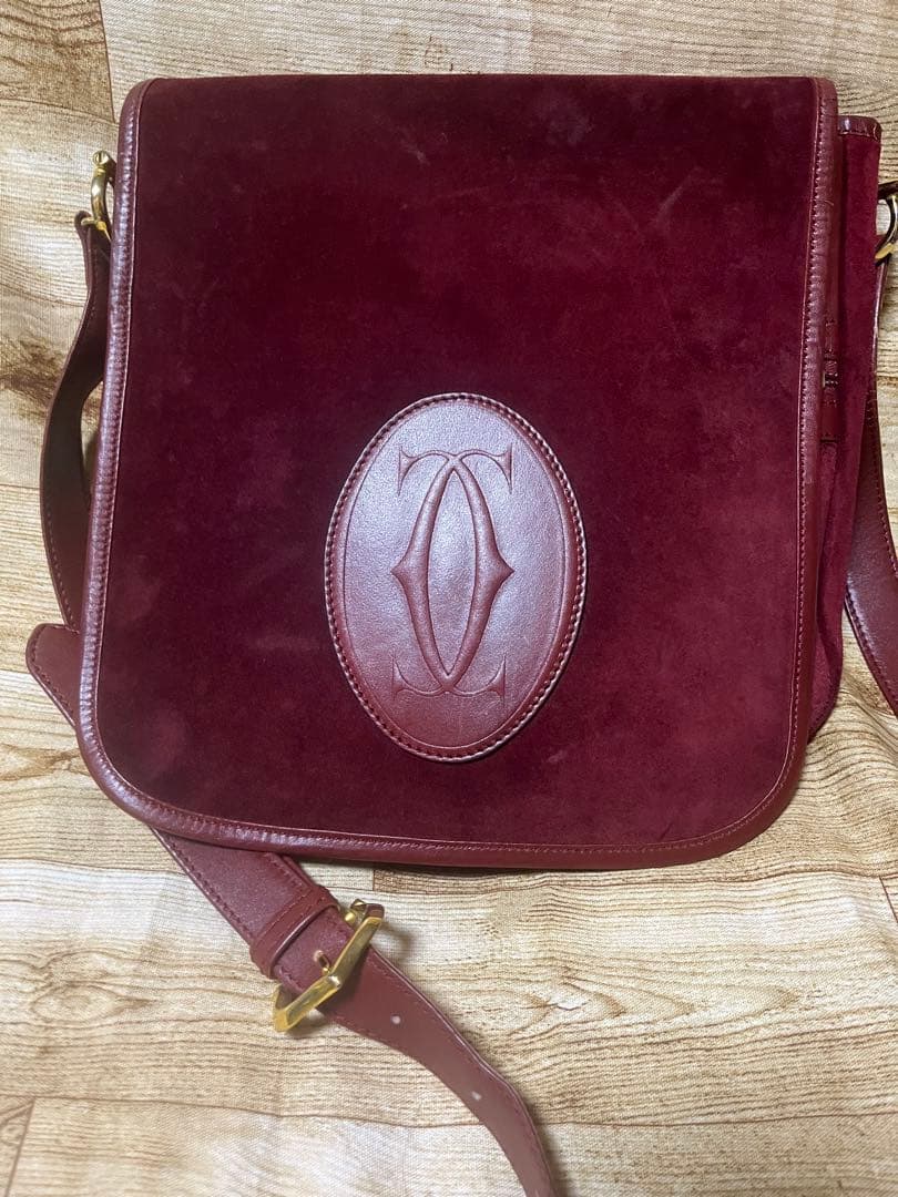 正規品　カルティエ　ビンテージ　ボルドーショルダー2点まとめて 訳ありused