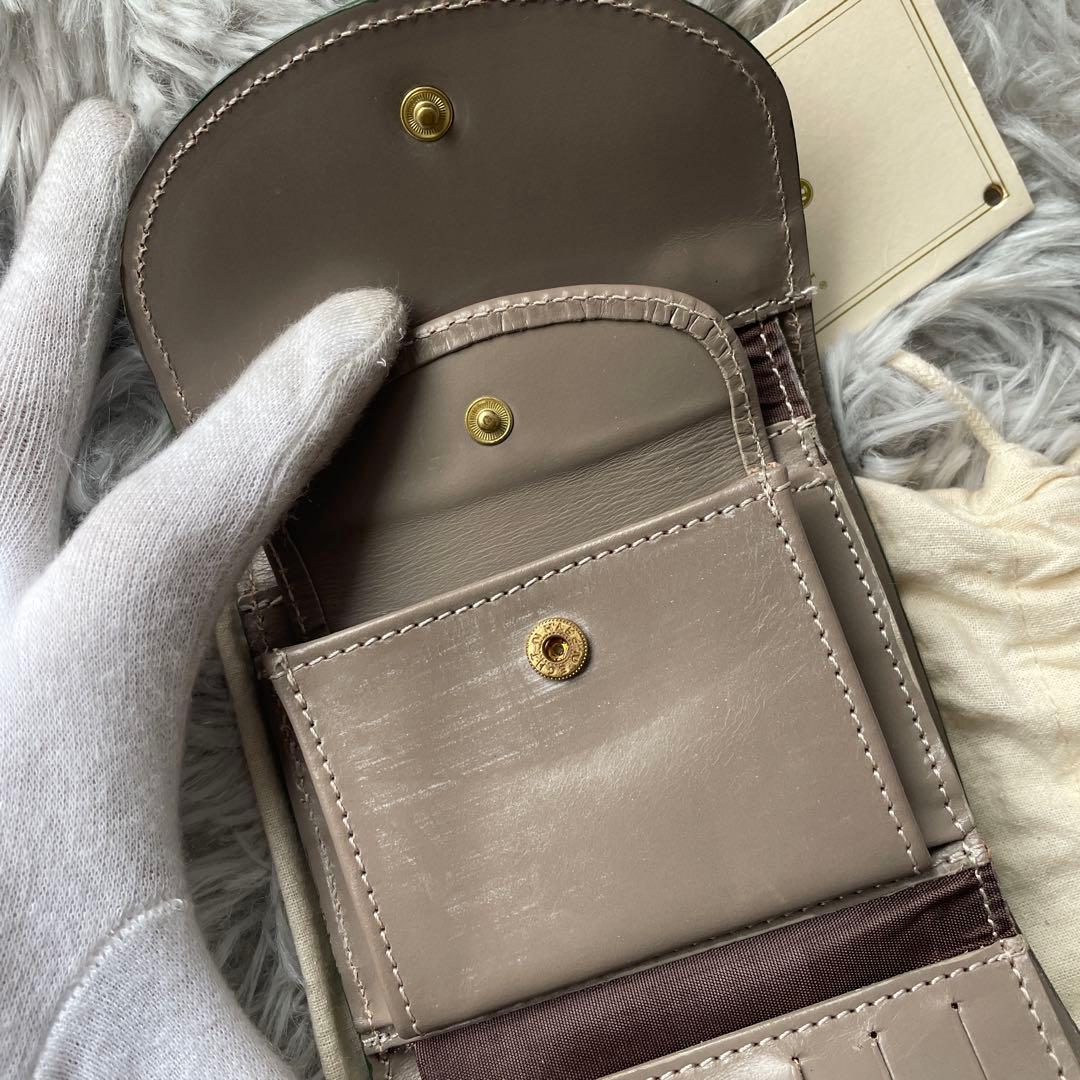 【未使用近い】グレンロイヤル 三つ折り財布 ブライドルレザー グリーン