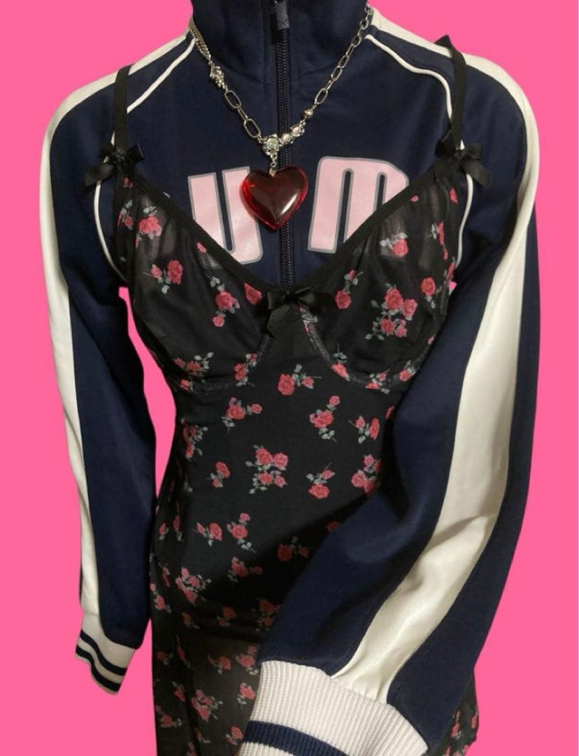 00sPUMAロゴ平成ギャルトラックジャケットy2kフェアリーグランジ古着