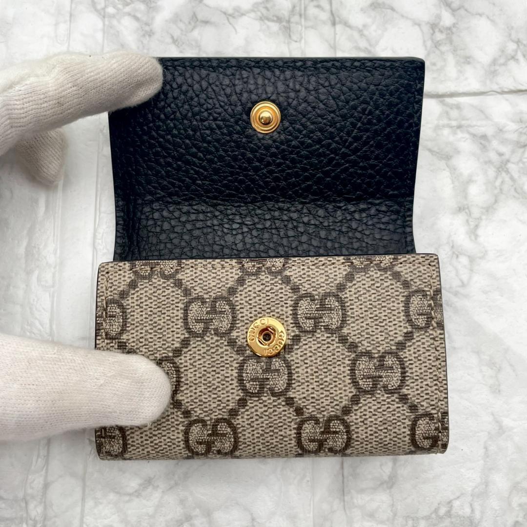 未使用級✨グッチ　GGスプリーム　マーモント　キーケース　ブラック