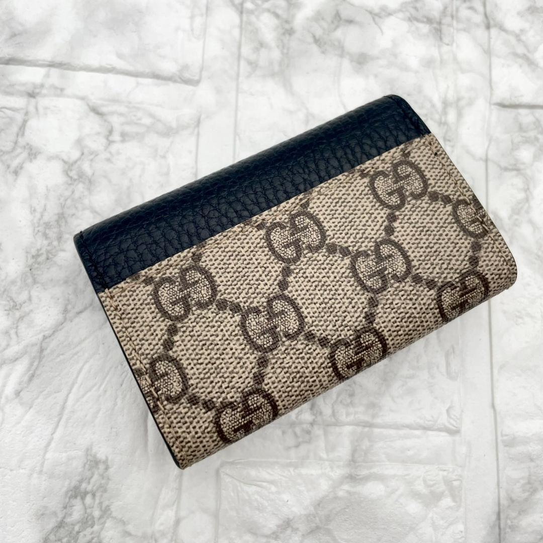 未使用級✨グッチ　GGスプリーム　マーモント　キーケース　ブラック