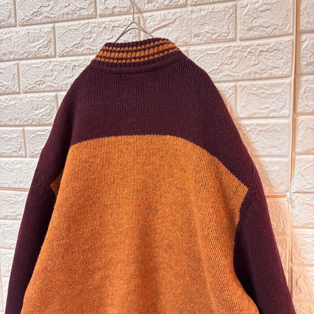 ハーレーダビッドソン ウールニット カウチンニット ニットブルゾン ヴィンテージ