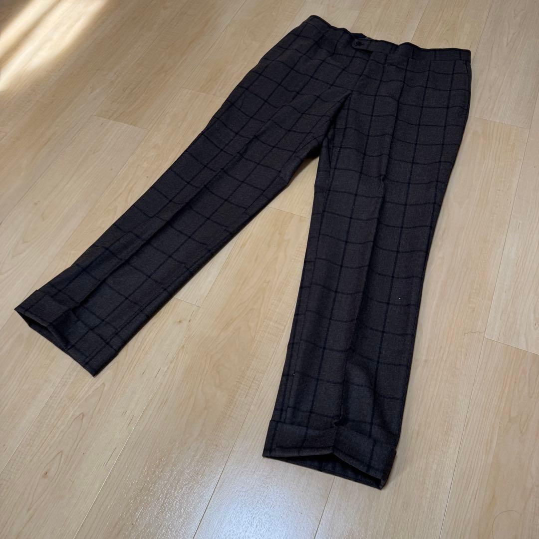 BEAMS スーツ　チェック　フランネル