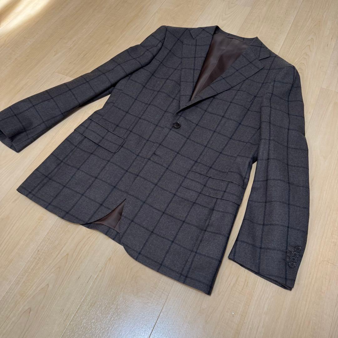 BEAMS スーツ　チェック　フランネル