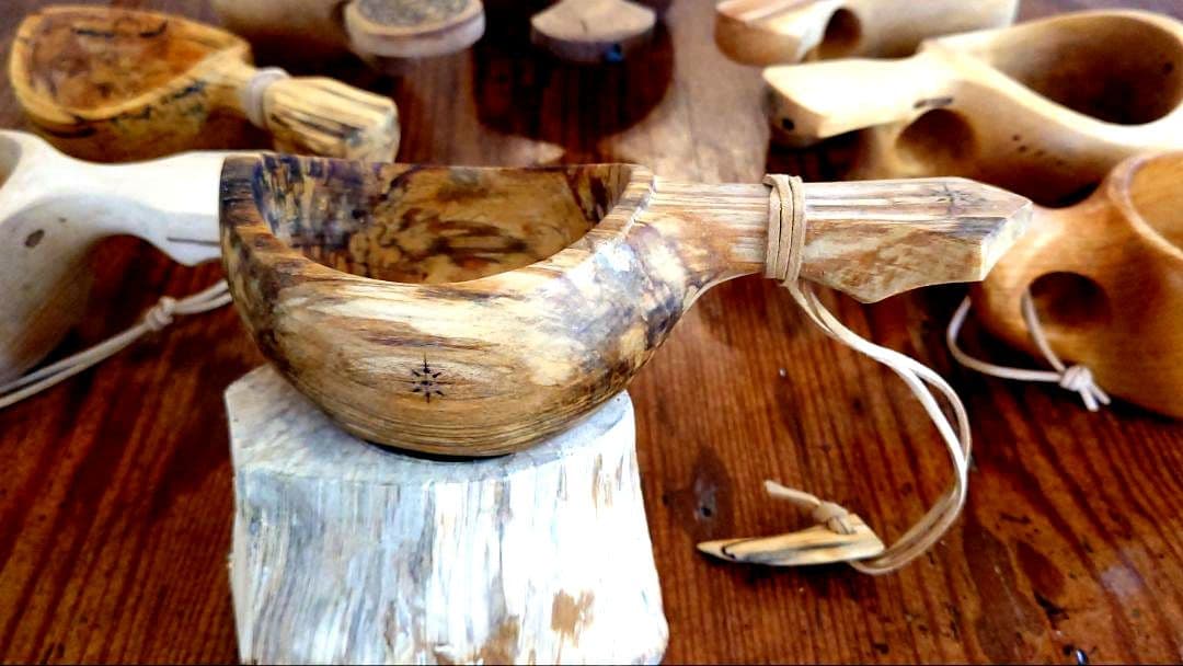 ホワイトバーチククサ（白樺ククサ）スポルテッド