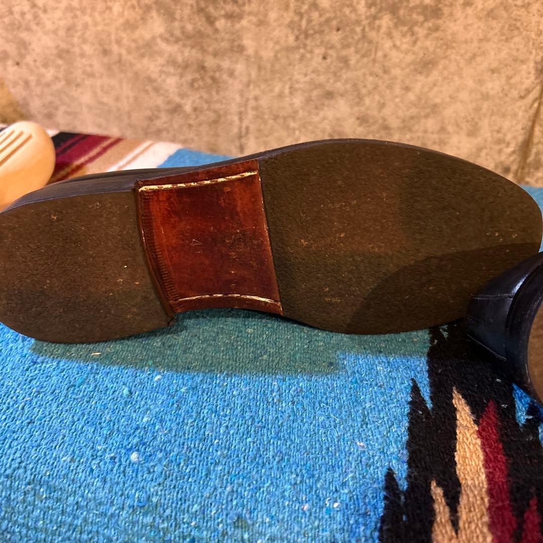 Milton Keynesミルトンキーンズ レザーフラットシューズ ラバーソール