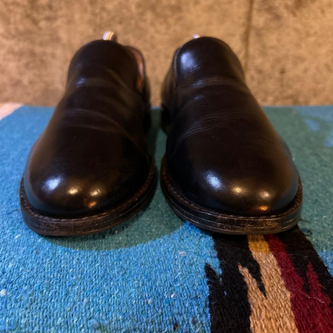 Milton Keynesミルトンキーンズ レザーフラットシューズ ラバーソール