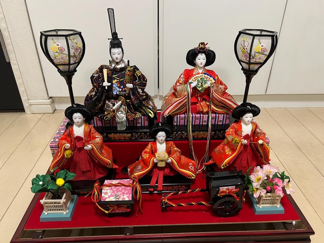 【美品】雛人形　ひな人形　お雛様　吉徳　五人揃