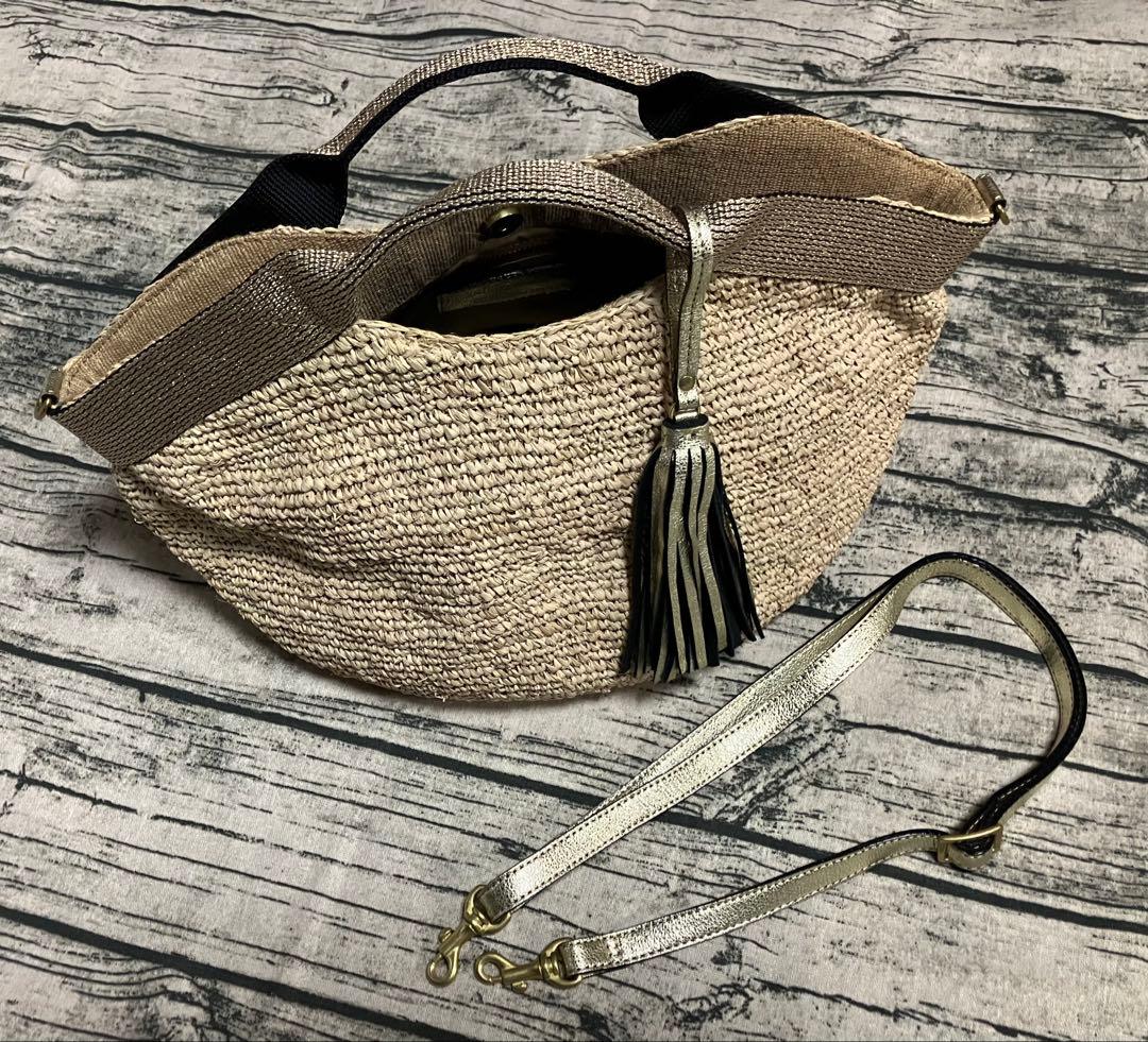 VIOLADJORO ストロー かごバッグ