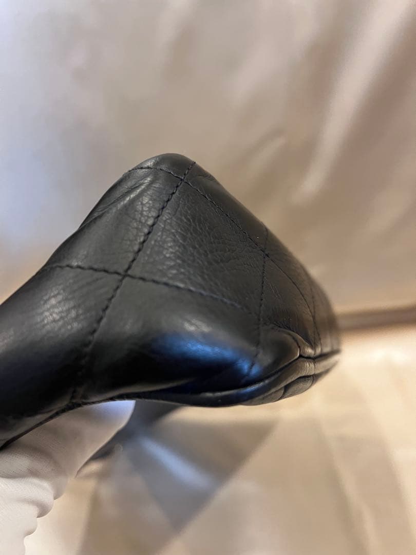 シャネル ラムスキン チェーントート ネイビー ココマーク