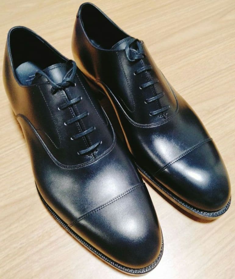 三陽山長　友二郎　レザーソール　ストレートチップ　室内試し履き程度