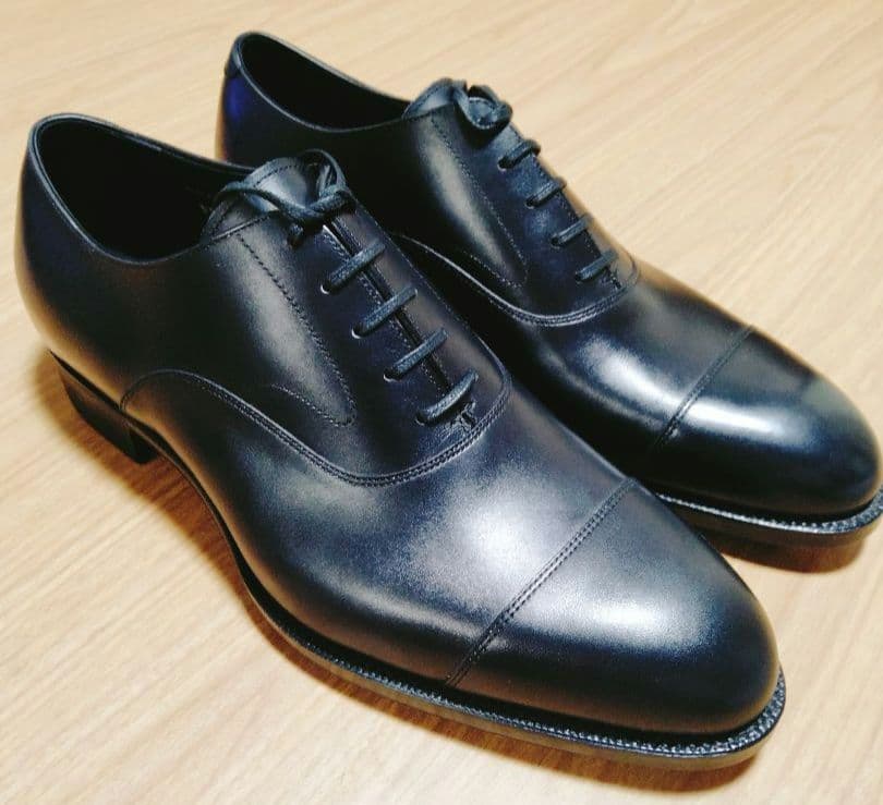 三陽山長　友二郎　レザーソール　ストレートチップ　室内試し履き程度