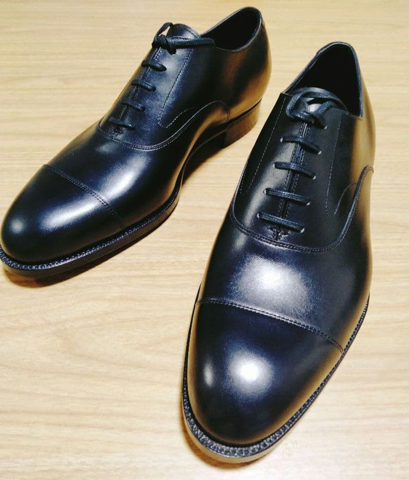 三陽山長　友二郎　レザーソール　ストレートチップ　室内試し履き程度
