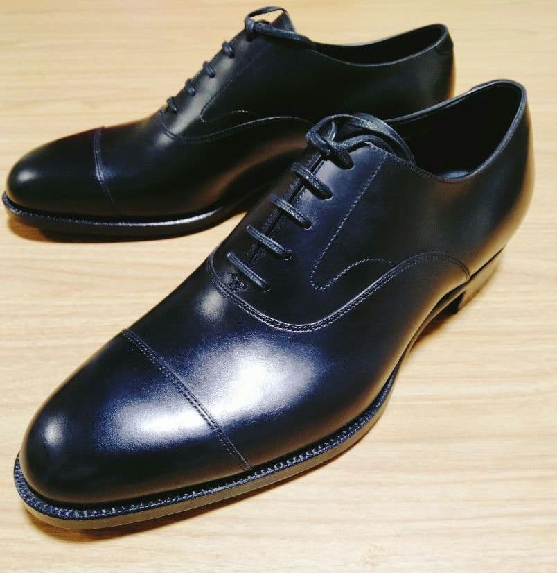 三陽山長　友二郎　レザーソール　ストレートチップ　室内試し履き程度