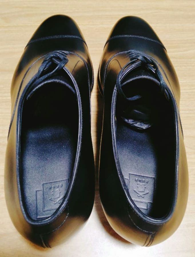 三陽山長　友二郎　レザーソール　ストレートチップ　室内試し履き程度