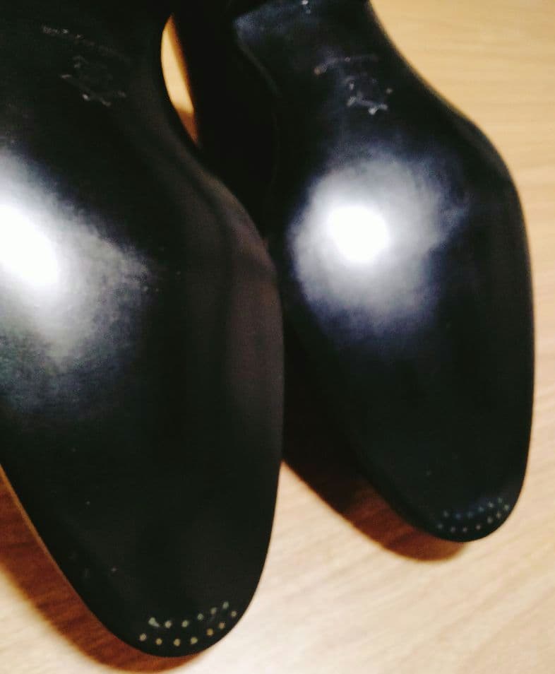 三陽山長　友二郎　レザーソール　ストレートチップ　室内試し履き程度