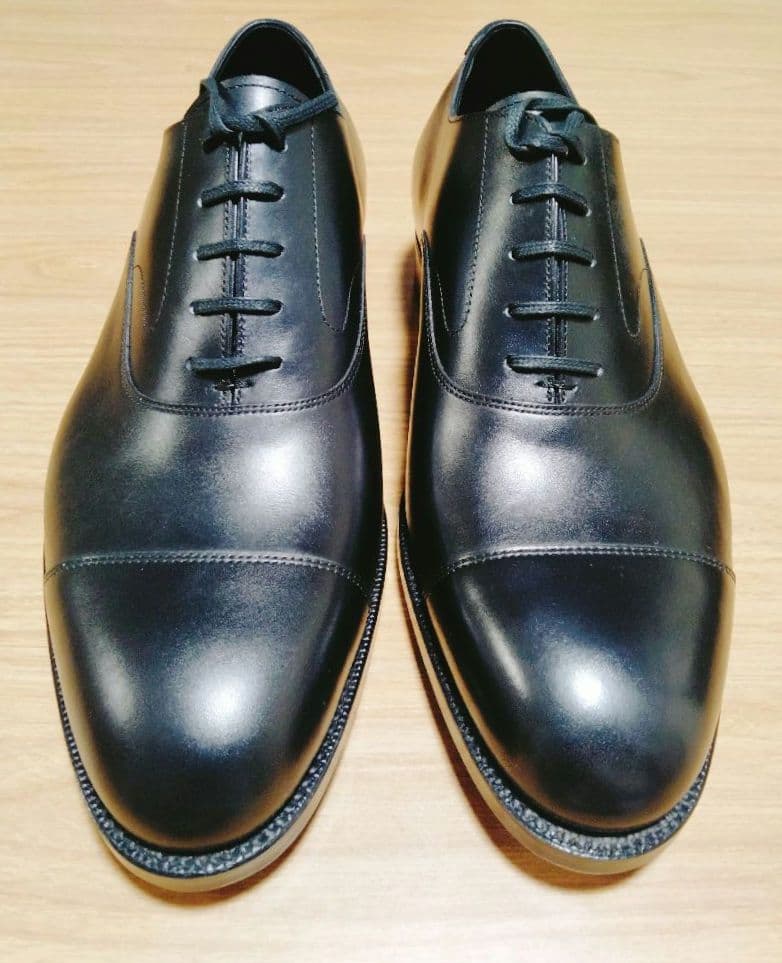 三陽山長　友二郎　レザーソール　ストレートチップ　室内試し履き程度