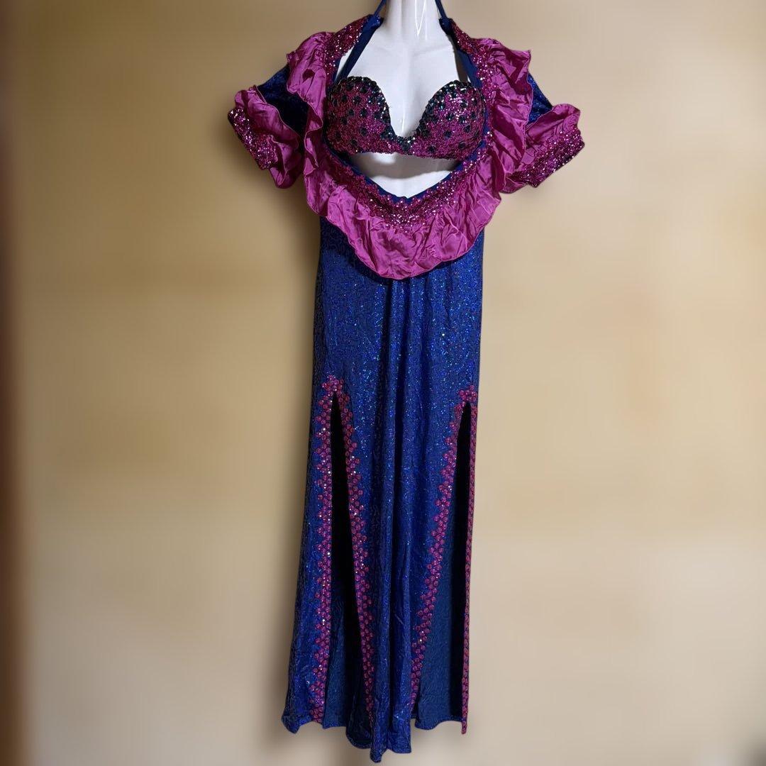 ベリーダンス セットアップ 青紫