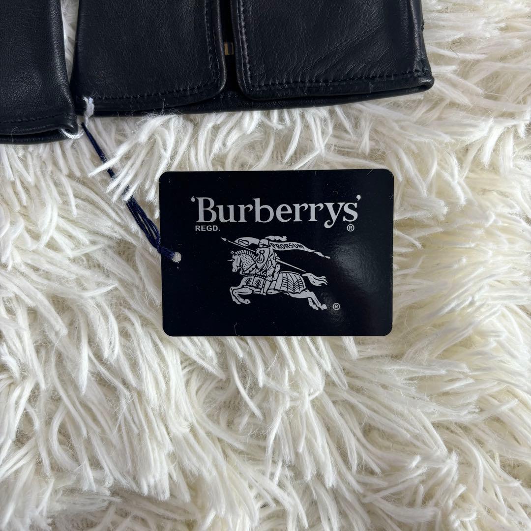 新品未使用　BURBERRY レディース手袋　羊革レザー製　サイズ20