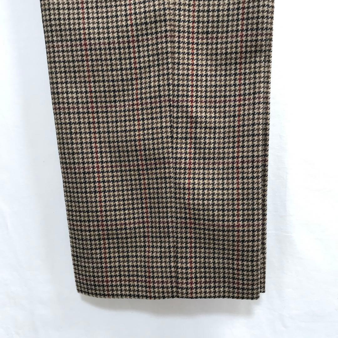 美品VIGANOヴィガーノ ガンクラブチェック スラックス 44イタリア製