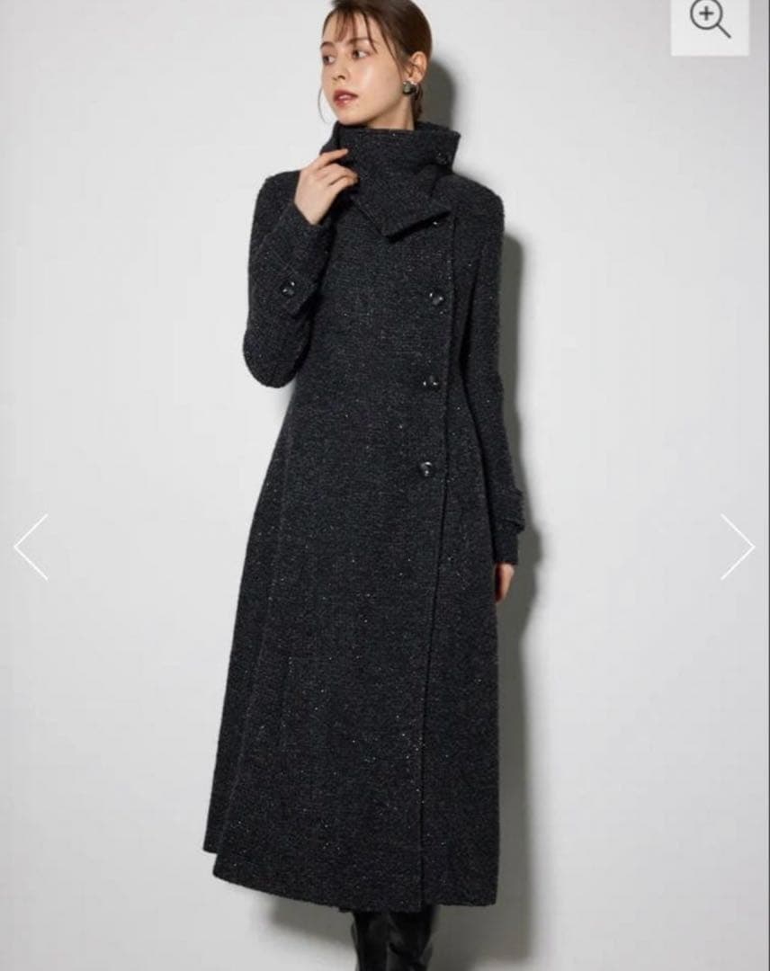 オーバーネックシンデレララインコート　rienda