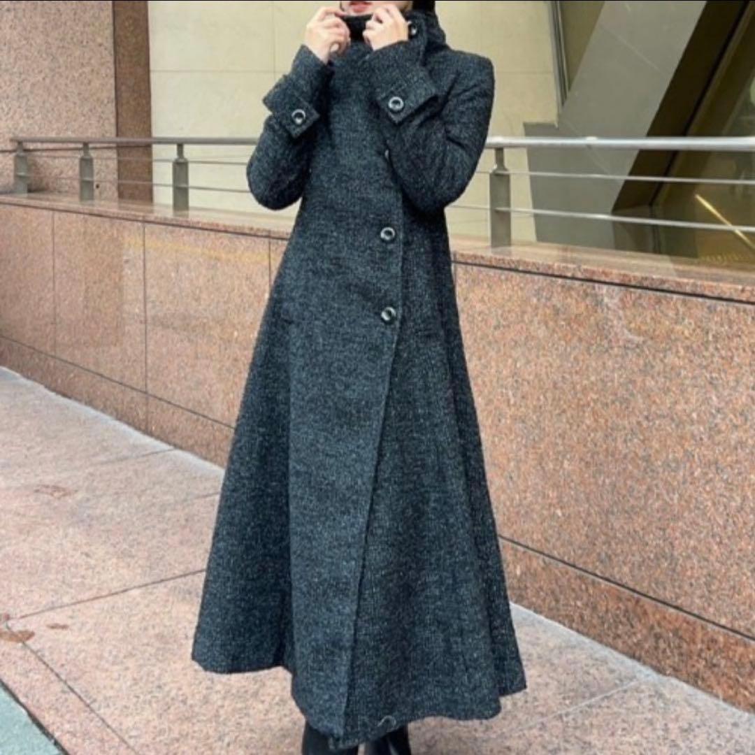 オーバーネックシンデレララインコート　rienda