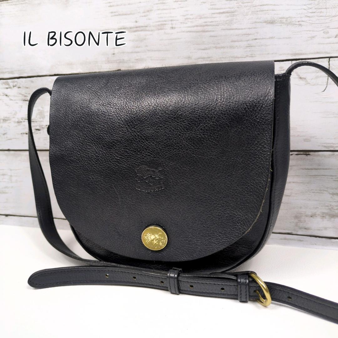 イルビゾンテ ショルダーバッグ ネイビー ハーフムーン 三日月 クロスボディ