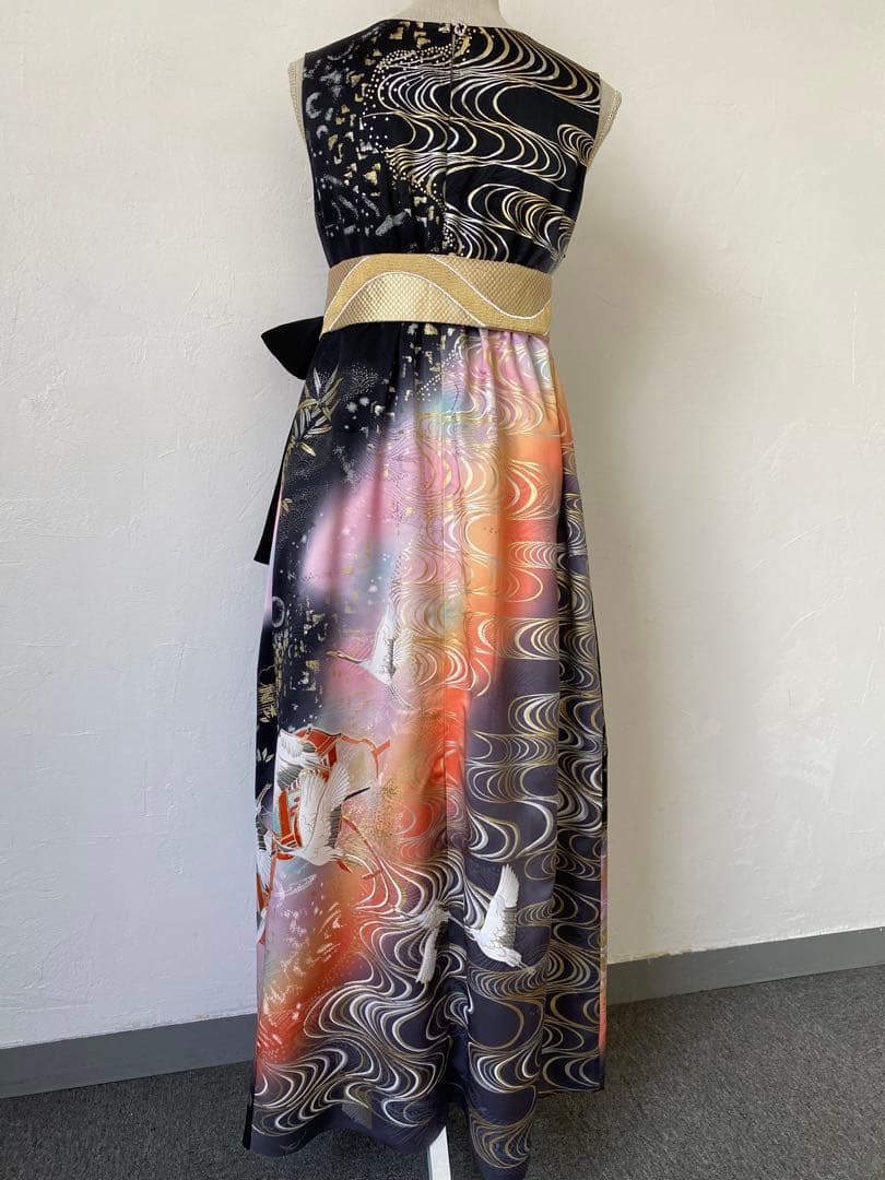 3255 着物　リメイク　ドレス　ワンピース