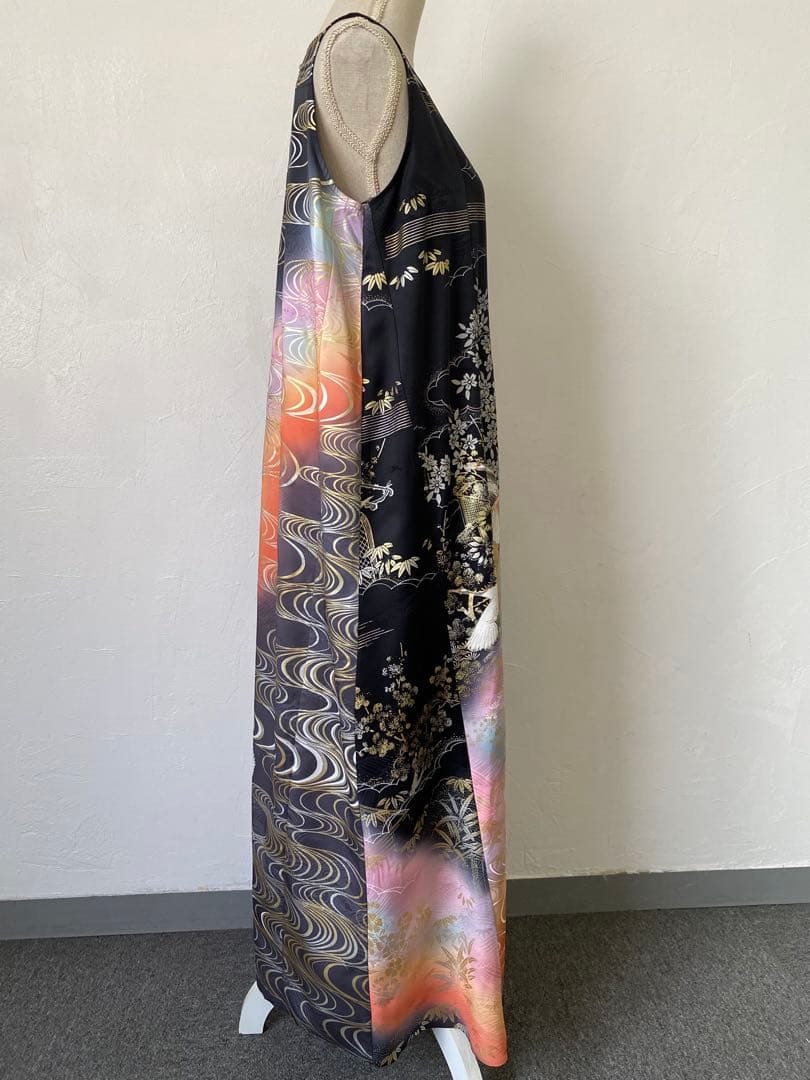 3255 着物　リメイク　ドレス　ワンピース