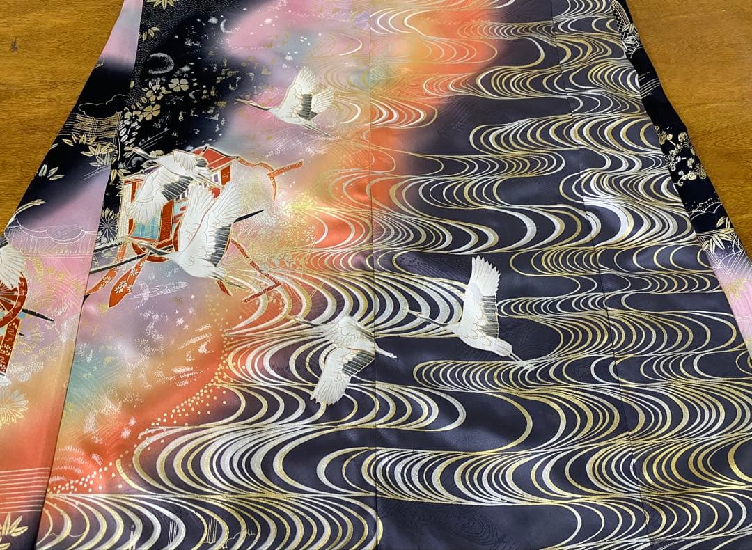 3255 着物　リメイク　ドレス　ワンピース